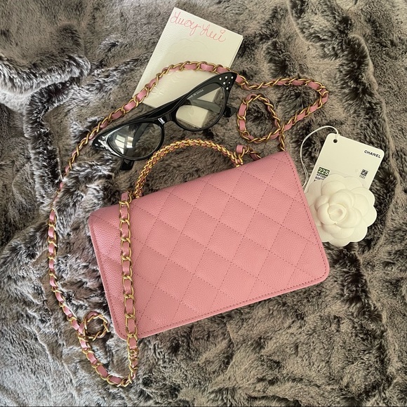 Chanel Wallet on Chain WOC Pick Me Up 22S Pink AP2804 B08299 NH622 Brand New - Picture 5 of 9
